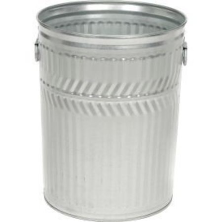 Wittco Witt Industries Heavy Duty Outdoor Galvanized Steel Corrosion Resistant Trash Can, 32 Gal, Silver WHD32C